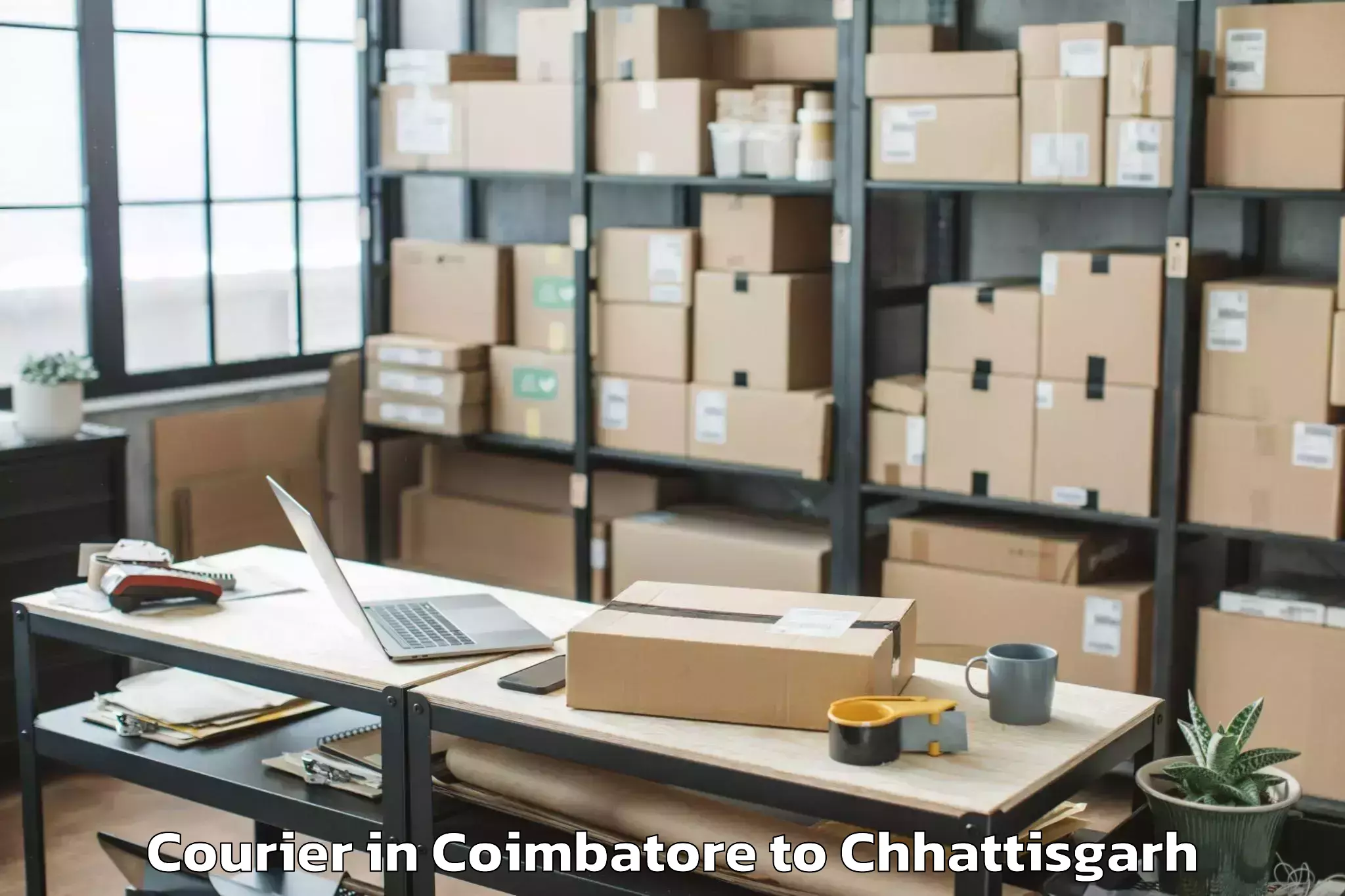 Reliable Coimbatore to Dongargaon Courier